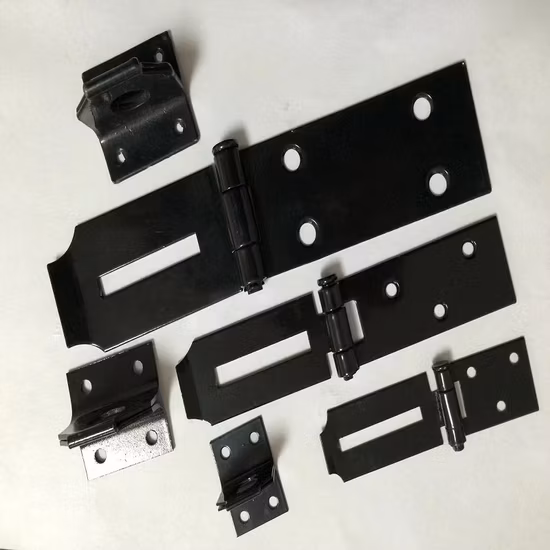 Black Clasp Hasp Security Fixed Iron Hasps and Staples