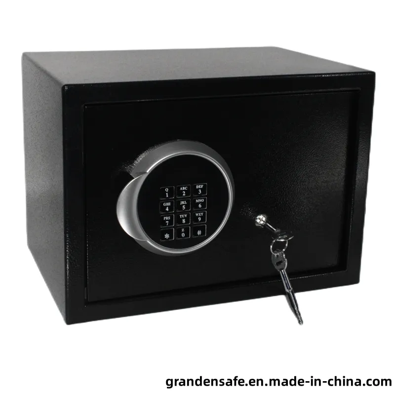 Caja fuerte de seguridad para uso en el hogar y oficina, caja de almacenamiento Digital de moda en negro