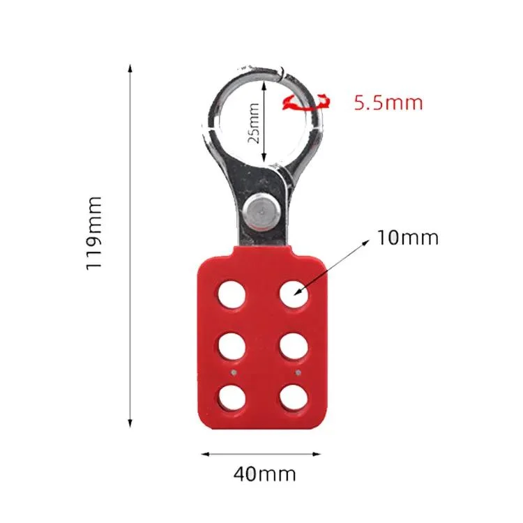 Good Price 6 Holes Steel Safety Lockout Tagout Hasp