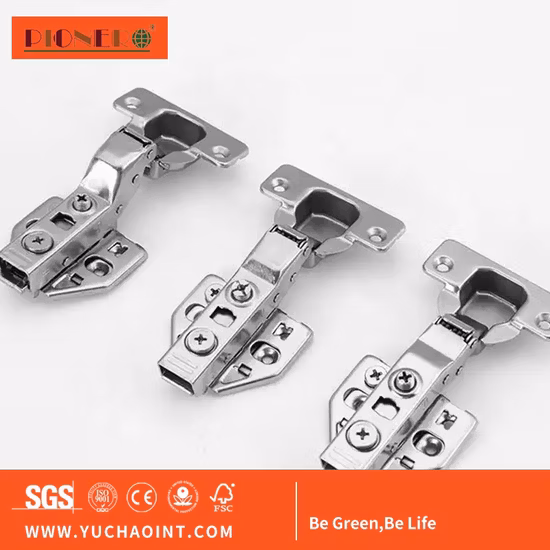 Bisagra de puerta oculta para gabinete hidráulico de acero inoxidable, cierre suave ajustable, herrajes para muebles